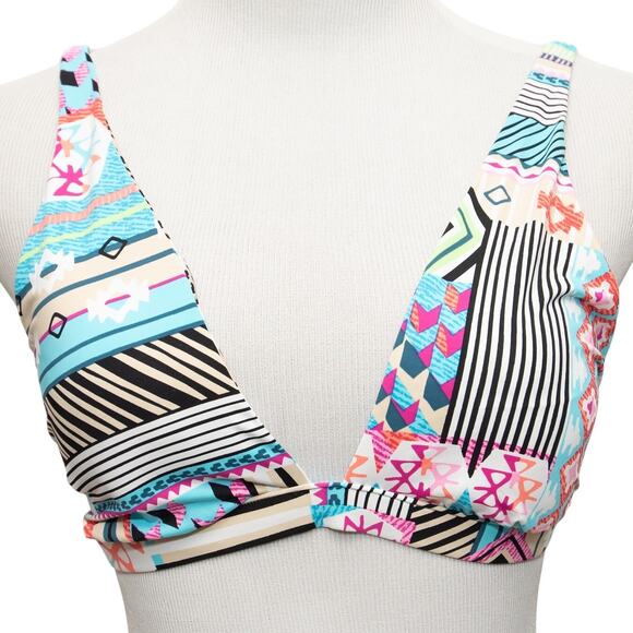 Vera Bradley Reversible Desert Shapes Emma Bikini Top Size L - Picture 1 of 12